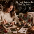 thumbnail image 5 of 3D Christmas Fabric Poke Art Kit with frame,Handmade Fabric Poke Art Kit for Adults & Beginner, Vintage Holiday Handmade Decoration, Easy Relaxing DIY Craft, 5 of 7