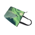 thumbnail image 4 of Zipper canvas bag large capacity large size practical handbag durable Canvas with leather material White Wolf Of The Ice, 4 of 7