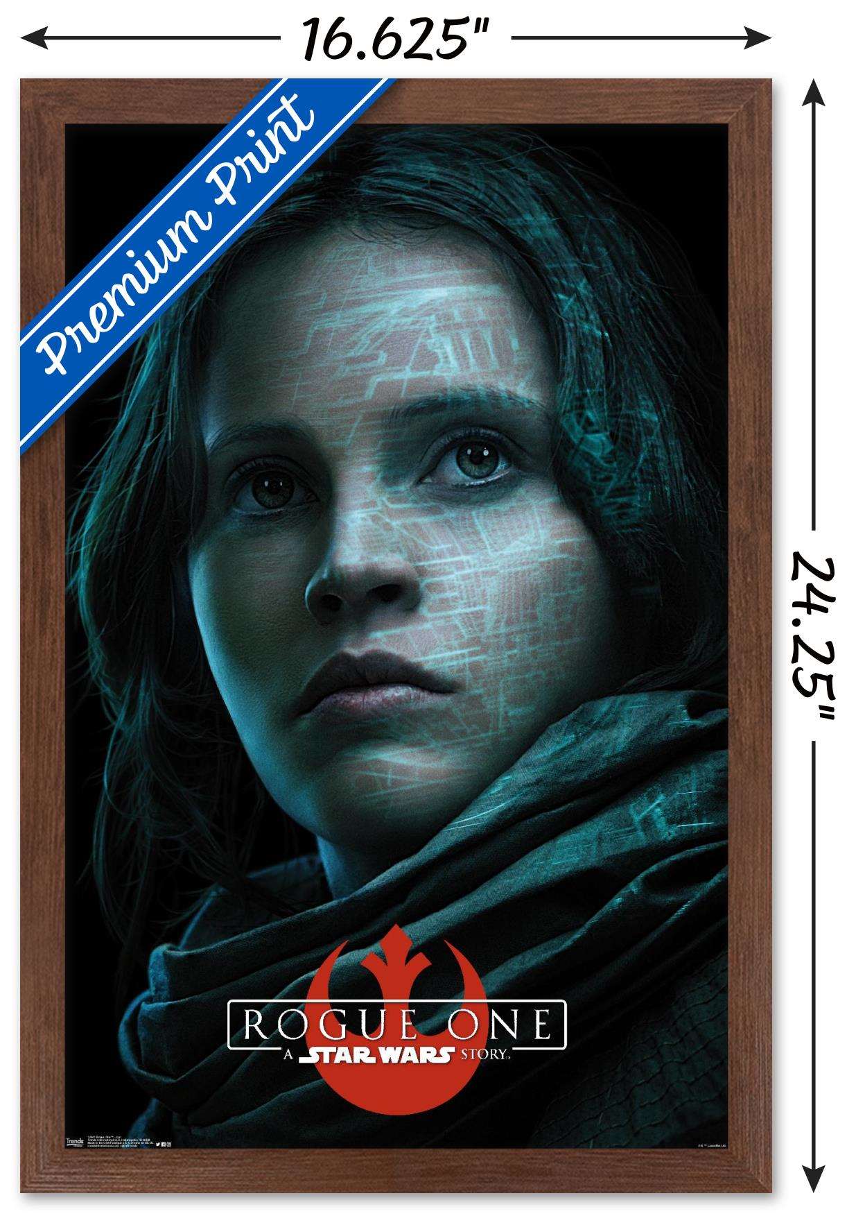 Star Wars: Rogue One - Jyn Wall Poster, 14.725" x 22.375", Framed