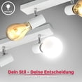 thumbnail image 2 of Ceiling/Wall Lamp, Retro Design Bar Spot, 2 Adjustable & Swiveling Spotlights, White Vintage Ceiling Light, E27 Sockets, 60 Watt Max, Bulbs Not Included, 2 of 5