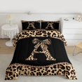 thumbnail image 3 of Homewish Fashion Initial Letter Bedding Comforter Set, Chic Monogrammed A Twin Comforter Sets, Kawaii Cheetah Bowknot Reversible Bedding Set, Breathable Home Decor, 2-Piece, 3 of 9