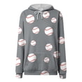 thumbnail image 5 of Godom Baseball Hoodies for Women Casual Workout Y2k Hoodie Oversized Long Sleeve Baseball Printed Pullover Sweatshirt with Pockets, 5 of 5