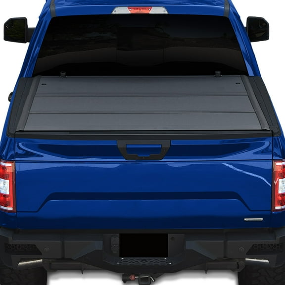 Stehlen 642167822455 Low Profile Hard Aluminum Tri-Fold Tonneau Cover - Matte Black For Chevy Silverado GMC Sierra 1500 2019-2021 / LTD Limited 2022 6.5 Feet ( 78" ) Bed