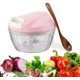 thumbnail image 1 of Picadora manual de verduras, frutas y carne rosa 500ml 1pza ER, 1 of 5