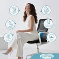 thumbnail image 4 of Skechers Lumbar Support Pillow, Gel Infused Memory Foam Back Support Cushion for Car Seat, Cooling Breathable Lumbar Cushion, Non-Slip Driving Back Support for Car Truck Office Chair, Gray, 4 of 10