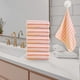 thumbnail image 5 of Decoración del hogar, toallitas, toallas, toallas de baño, 1 toalla absorbente de terciopelo, toalla de lavado facial de rayas coloridas, toalla de regalo suave para el hogar infantil, toallas de baño, 5 of 5