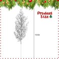 thumbnail image 2 of 25Pcs Artificial Pine Branches 13.5" Christmas Greenery Stems Faux Pine Needles Twigs Pine Picks Fake Leaves Cedar Sprigs for Xmas Tree Vase DIY Garland Wreath Home Decoration, Silver, 2 of 6
