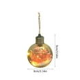 thumbnail image 3 of Hyknon Vintage Christmas Tree Lights Fall Decor Shatterproof Flower Round String Lights with LED Transparent Hanging Ornaments for Christmas Decoration Home Party, 3 of 6