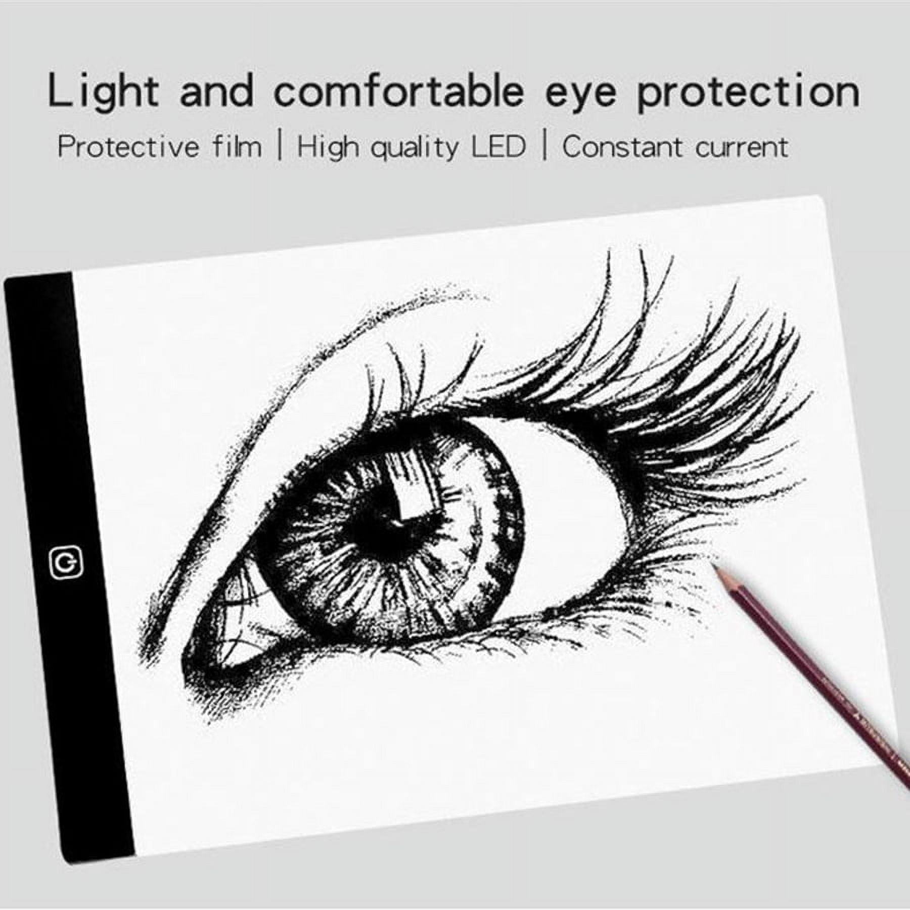 Big A4 LED Copy Board Light Tracing Box, Adjustable USB Power LED Trace Light Pad For Tattoo Drawing, Streaming, Sketching, Animation, Stenciling, With Removable Stand And Diamond Painting Tools