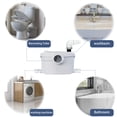 thumbnail image 3 of 600 watt Macerating Toilet of Upflush Toilet for Basement Toilet System, Macerator Pump with 4 Water Inltes for Kitchen SInk, Bathroom, Laundry (600watt-1), 3 of 7