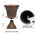 thumbnail image 5 of WORTH 22 inch Urn Planter,Dark Golden Front Door Planters Outdoor Set of 2, Plastic Round Planter, Classic Pedestal Decorative Plant Pots Large Plant Pot Tree Pot, 5 of 7