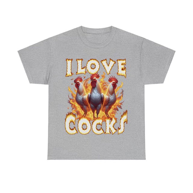 Camisetas divertidas con texto "I Love Cocks", de marca de moda para hombre y mujer, de algodón, informales, de gran tamaño, de manga corta, con humor y broma.