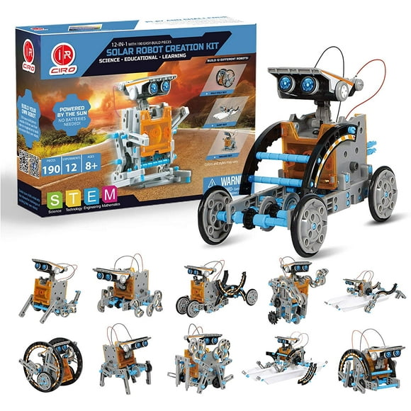 Jouets Robots Solaires 12-en-1 Kits d'Activités Éducatives STEM pour Enfants 8-12 Pcs Ensembles de Construction