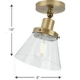 thumbnail image 7 of P350198-163-Progress Lighting-Hinton - 1 Light Flush Mount-Vintage Brass Finish, 7 of 7