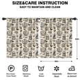 thumbnail image 2 of Blackout Kids Curtains,Beige Curiosity Shoppe Pattern Childrens Insulated Curtains Set Of 2,Bedroom Essentials,Toddler Room Decor 52x63in(132x160cm), 2 of 5
