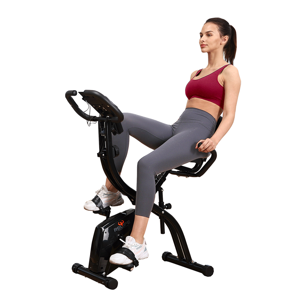 3in1 Foldable Exercise Bike Stationary Bikes for Home Indoor Cycling Bicycles Fitness Cardio Workout RELIFE REBUILD YOUR LIFE - image 3 of 9