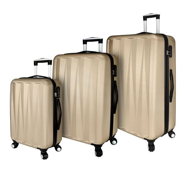 Elite Luggage Verdugo Hardside 3Piece Spinner Luggage Set, Champagne