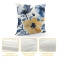 thumbnail image 4 of Pratyus Flowers Leaves Annabel Kidston Square Pillow Cover Case for Cushions Sofa Bed Outdoor Decoration Car Couch Bedroom Short Plush 1PC 20x20in, 4 of 5