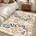 thumbnail image 4 of Navy Blue Beige Abstract Runner Rug 2.7x5 FT, Non Slip Entryway Carpet, Modern Vintage Geometric Washable Soft Floor Carpet Entrance Mat Non-Shedding Throw Rug for Hallway Laundry Room Bedside, 4 of 9
