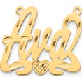 thumbnail image 2 of 14k Yellow Gold Diamond-cut Heart Name Plate Polished Material Primary Gorgeous Beautiful Heirloom An unforgettable keepsake to treasure forever, 2 of 4