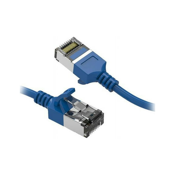 Nippon Labs 60CAT8-1-30BL 1 ft. Cat.8 U/FTP Slim Ethernet Network Cable Blue 30AWG - Latest 40Gbps 2000Mhz RJ45 Patch Cord