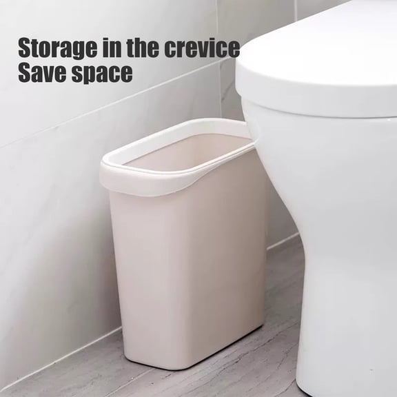 Upgraded Narrow Gap Trash Bin – Slim Plastic Wastebasket for Kitchen, Living Room & Bathroom Home Storage and Organization