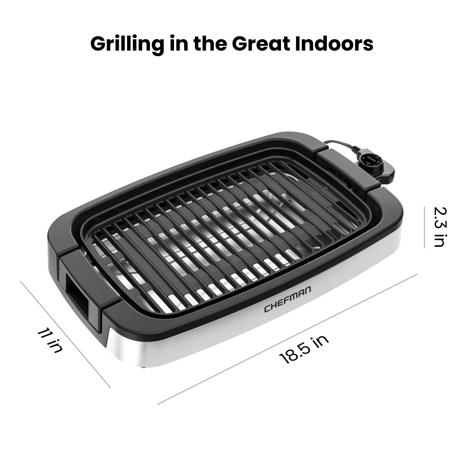 Chefman Electric Griddle, Fully Immersible & Dishwasher Safe, Black Grill  Electric Smokeless Grill - AliExpress