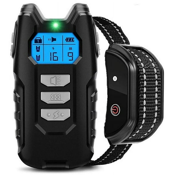 Collar de adiestramiento para perros doble recargable, control remoto de 1000 m, bloqueo de botones e impermeable IP67, collar eléctrico con modo de vibración, choque y sonido - 2 piezas (gris)