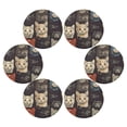 thumbnail image 7 of Round Plate Mat 15.4x15.4 Inchesx1 Placemat Table Mat Kitchen Mat Coffee Mat Fabric Thick, Strong Wear-Resistant, Heat Resistance Little Colored Cat2, 7 of 7