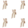 thumbnail image 2 of Pantalones de verano sueltos Minnieouse para mujer pierna ancha moda vintage Caqui L, 2 of 6