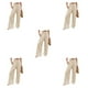 thumbnail image 2 of Pantalones de Mujer Sonducket Algodón y lino Color Caqui Pierna ancha, 2 of 6
