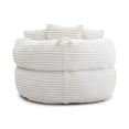 thumbnail image 6 of MDQMD 45"Oversized Bean Bag Chair Round with Armrests Corduroy Fabric 3 Pillows Comfy Lazy Sofa for Adults Giant Bean Bag Chair for Living Room Bedroom Gaming Reading Nook White, 6 of 9