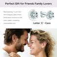 thumbnail image 6 of Moissanite Stud Earrings for Women Men D Color VVS Round Cut Gemstones 18k White Gold Plated 925 Sterling Silver Hypoallergenic for Wedding Party Gift Jewelry, 6 of 6
