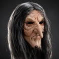 thumbnail image 5 of Sahpxhe Halloween Witch Mask Costume, Flesh-Colored Witch Role-Playing Old Woman Mask for Halloween Indoor Living Room Party Decor Black, 5 of 6