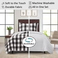 thumbnail image 4 of Mainstays Ensemble courtepointe et drap-housse légers tout-en-un - 5pièces, 1 PL/XL, Buffalo Check, 4 of 14