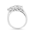 thumbnail image 4 of 3 ct Diamond Engagement Wedding Ring Set 3-Stone Matching Band 14k White Gold, 4 of 4