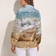 thumbnail image 2 of Starfish Beach Long Sleeve Blouse Woman Streetwear Casual Shirts Summer Oversize Woman Streetwear Clothing Birthday Present, 2 of 7
