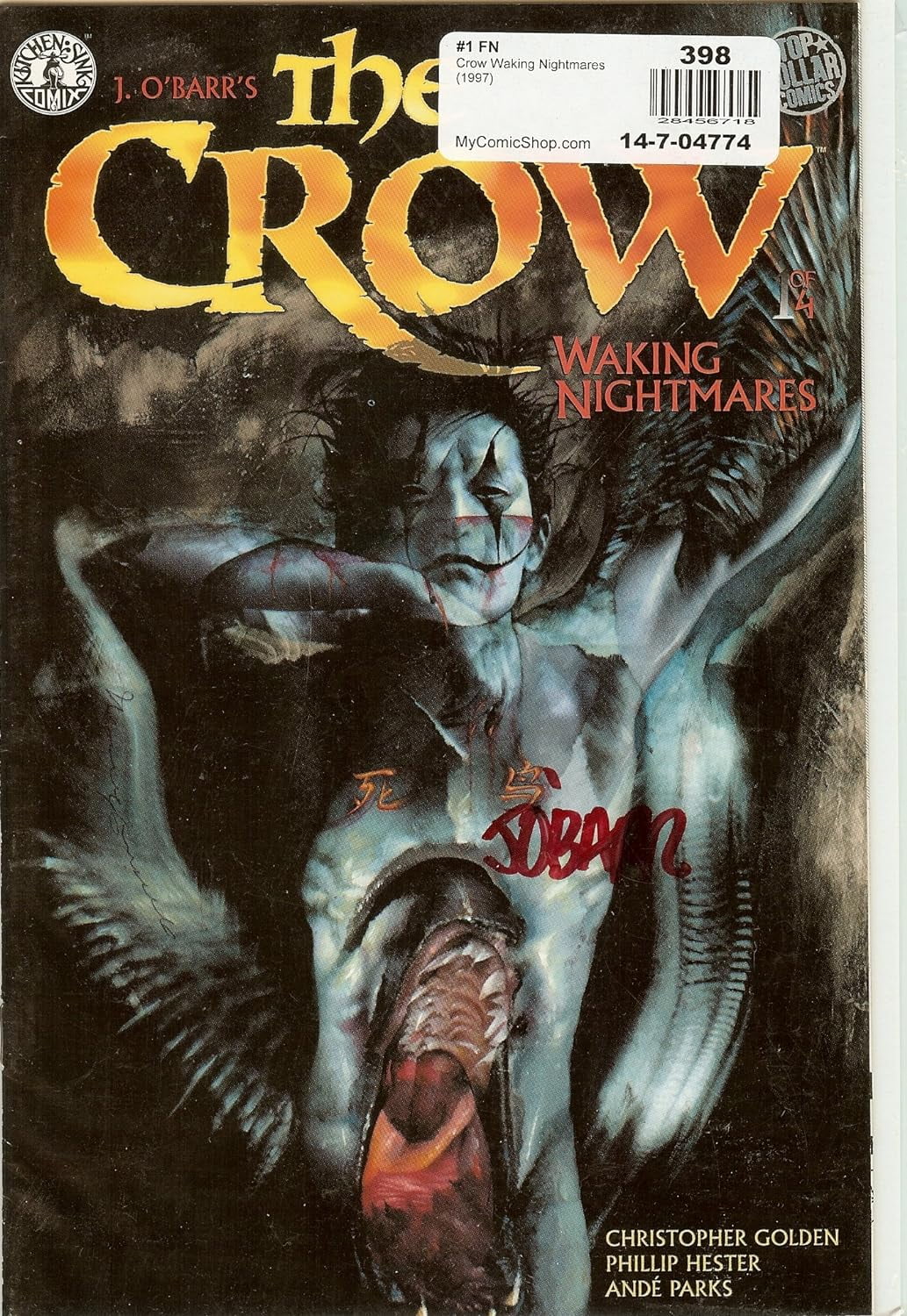 Autographed The Crow Waking Nightmares #1 NM J O'Barr Comic