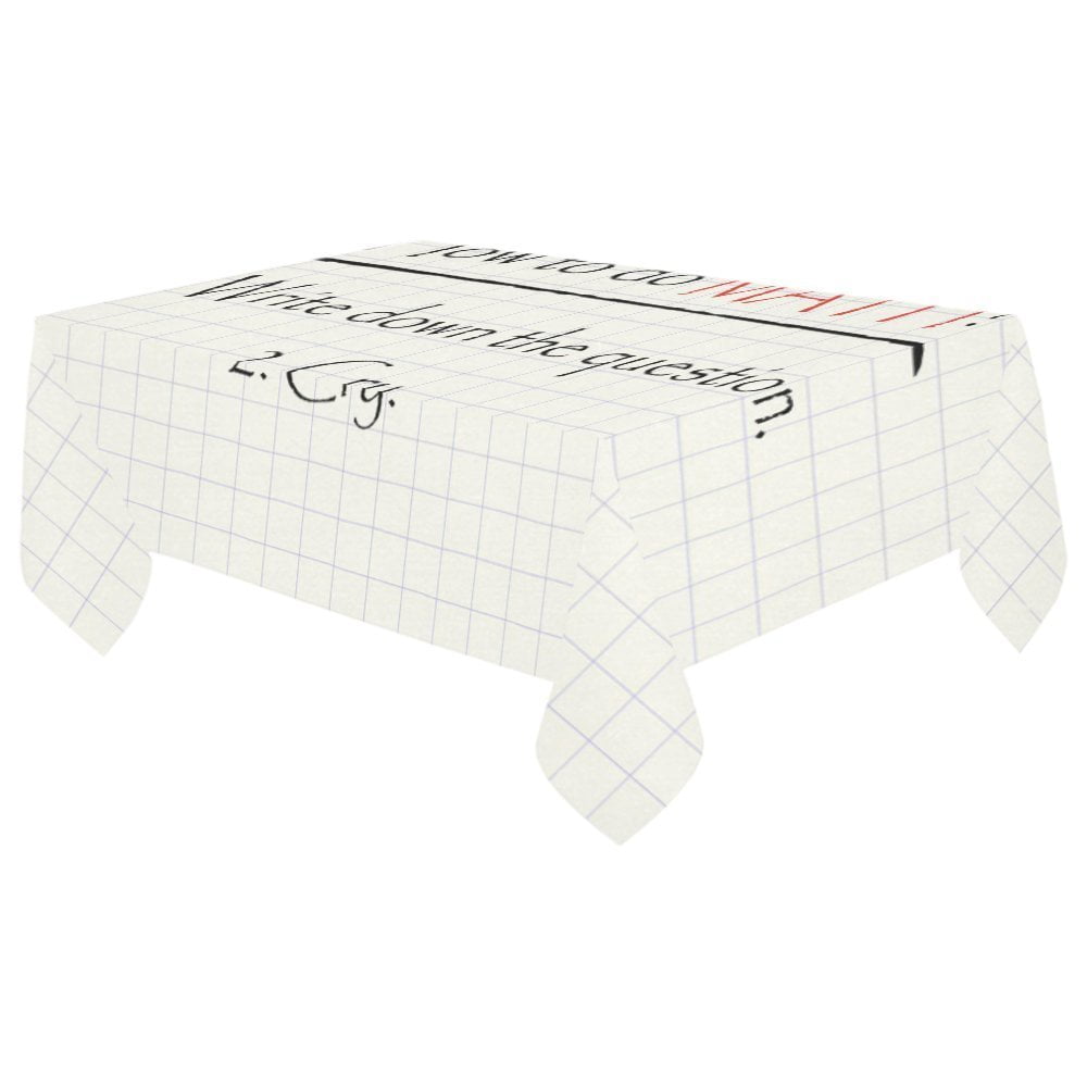 MYPOP Tablecloth Cover Funny Educational Inscription Home Decor 60x104