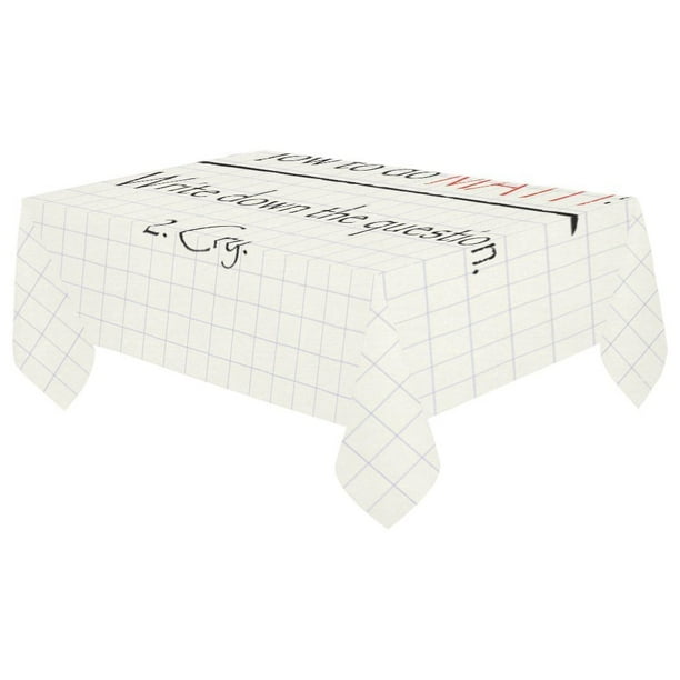 Mypop Tablecloth Cover Funny Educational Inscription Home Decor