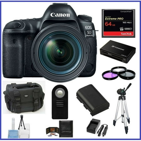 Canon EOS 5D Mark IV DSLR Camera w/ 24-70mm 64GB Extreme PRO CompactFlash