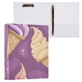 thumbnail image 3 of Delicious Ice Cream 3 Ring Binders 1.5 inch Hardcover File Folders with Interior Pockets A4 Size Organizer for School Office Hospital Set of 2, 3 of 8