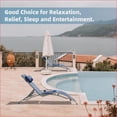 thumbnail image 6 of Outdoor Lounge Chairs Set of 2, Adjustable Backrest & Detachable Pillow for Patio Pool | Navy Blue | Aluminum Frame, 6 of 7