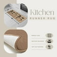 thumbnail image 3 of Wool Effect Wildflowers Kitchen Runner Rug 48 x 20 Inches Tan Black, 3 of 5