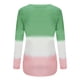 thumbnail image 4 of Pntutb Mujeres Moda O-cuello Suelto Muñeco de nieve Mangas largas tops Blusa Gradiente Sudadera Pntutb Pntutb-2250, 4 of 9