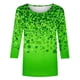 thumbnail image 5 of TaTaai Women's Spring Festival Top Round Neck 3/4 Sleeve Green St. Patrick's Day Print T-Shirt Loose Fit Casual Holiday Blouse Gift, 5 of 5