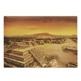thumbnail image 1 of Mexico Cutting Board, The Avenue of the Dead Ruins of Aztec Mayan Teotihuacan Civilization Architecture, Decorative Tempered Glass Cutting and Serving Board, in 3 Sizes, by Ambesonne, 1 of 2
