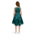 thumbnail image 3 of Kensie Girl Sleeveless Velvet High Low Dress, Sizes 4-16, 3 of 7