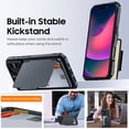 thumbnail image 6 of Oupeigar For iPhone 16 Pro With Card Holder (4 Cards),Slide Camera Cover,Drop Protection,Rugged Hard Back,Silicone Edge Wallet Phone Case-Black, 6 of 8