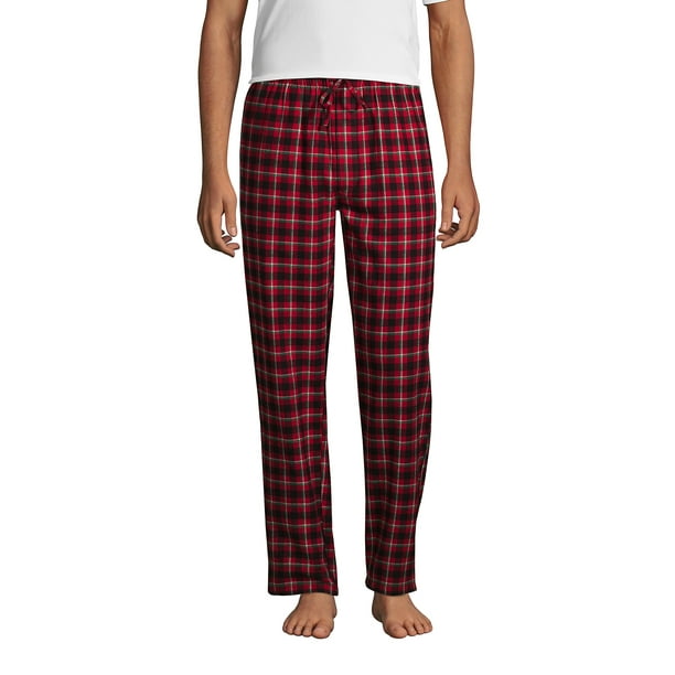 Lands' End Men's Tall Flannel Pajama Pants Medium Tall Rich Red